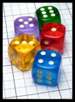Dice : Dice - 6D Pipped - Glow in the Dark Pips by Koplow - Gen Con Aug 2016